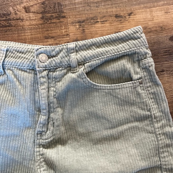 PacSun Mint Green High Waist Corduroy Shorts - Picture 2 of 3